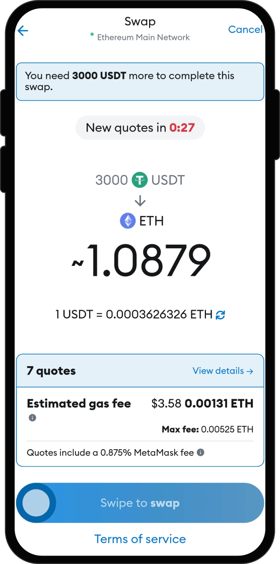 Swap Your USDT for Credo Technology Group Holding Tokenized Stock (Ondo)