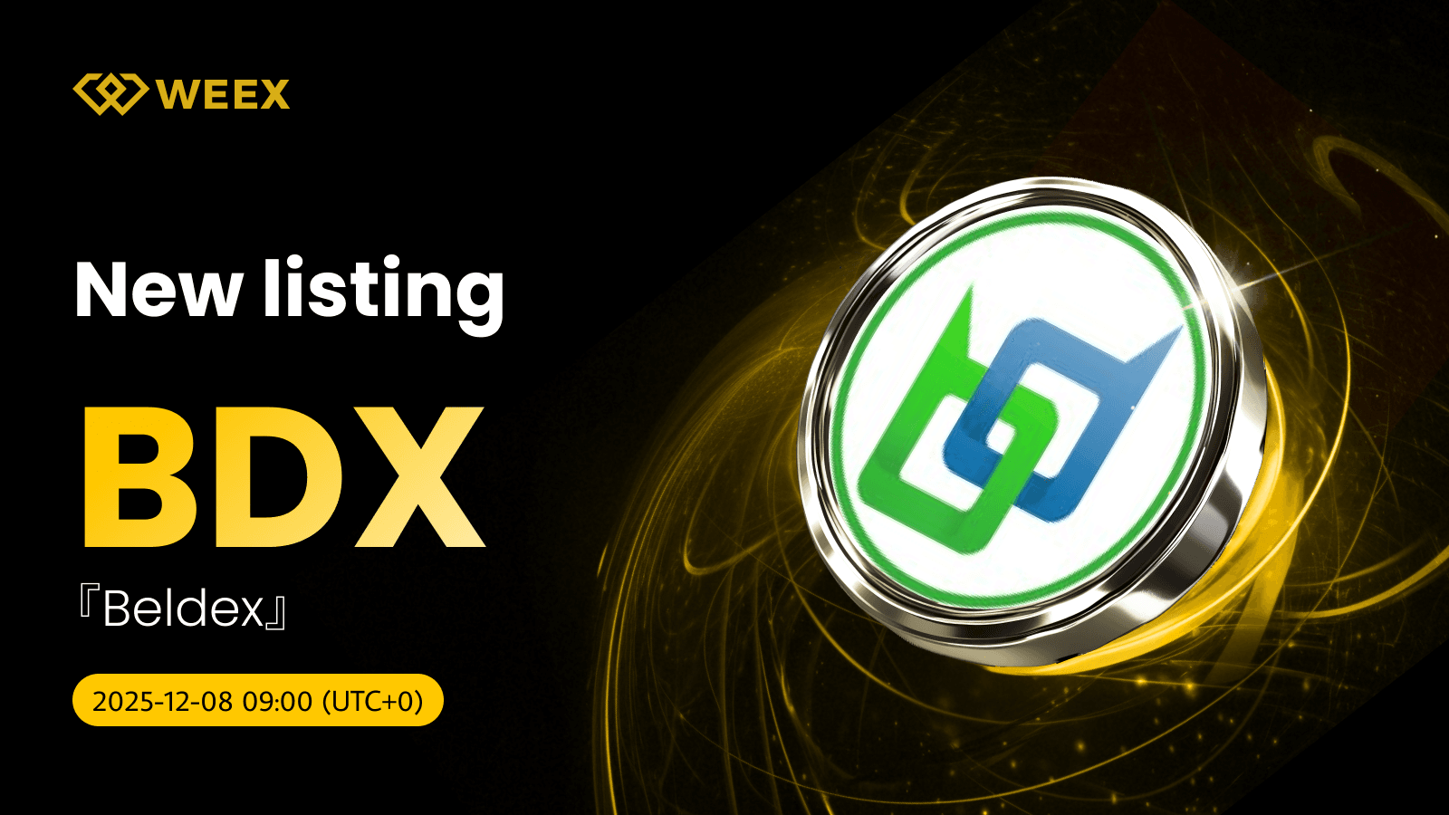 Beldex (BDX) Coin Listed on WEEX with BDX USDT Spot Trading Pair